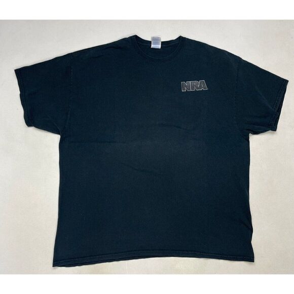 NRA Right To Bear Arms Never Surrender Guns Eagle Graphic T-shirt Men XXL Black - Picture 3 of 6